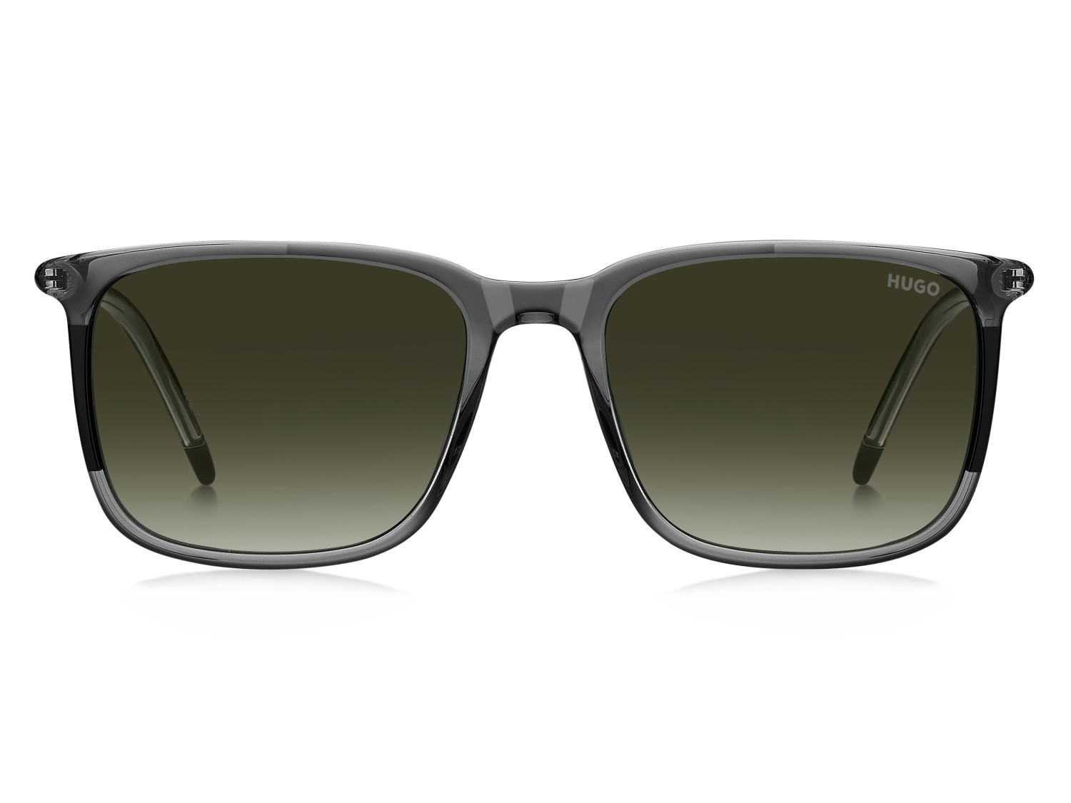 Occhiali da sole Hugo Hg 1344/S 207975 KB7 9K colore grey forma rettangolare lenti green shaded