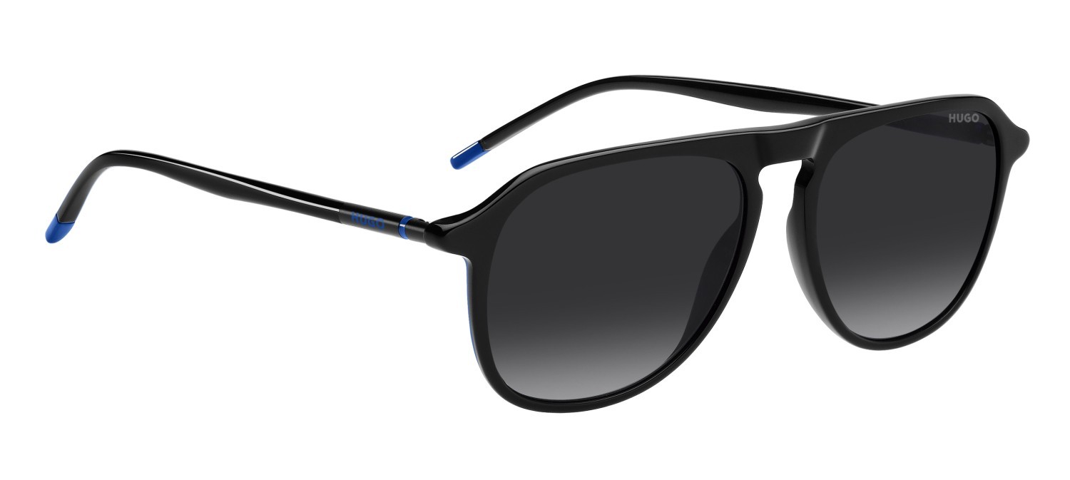 Sunglasses Hugo Hg 1345/S 207976 807 9O color black shape rectangle lenses dark grey shaded