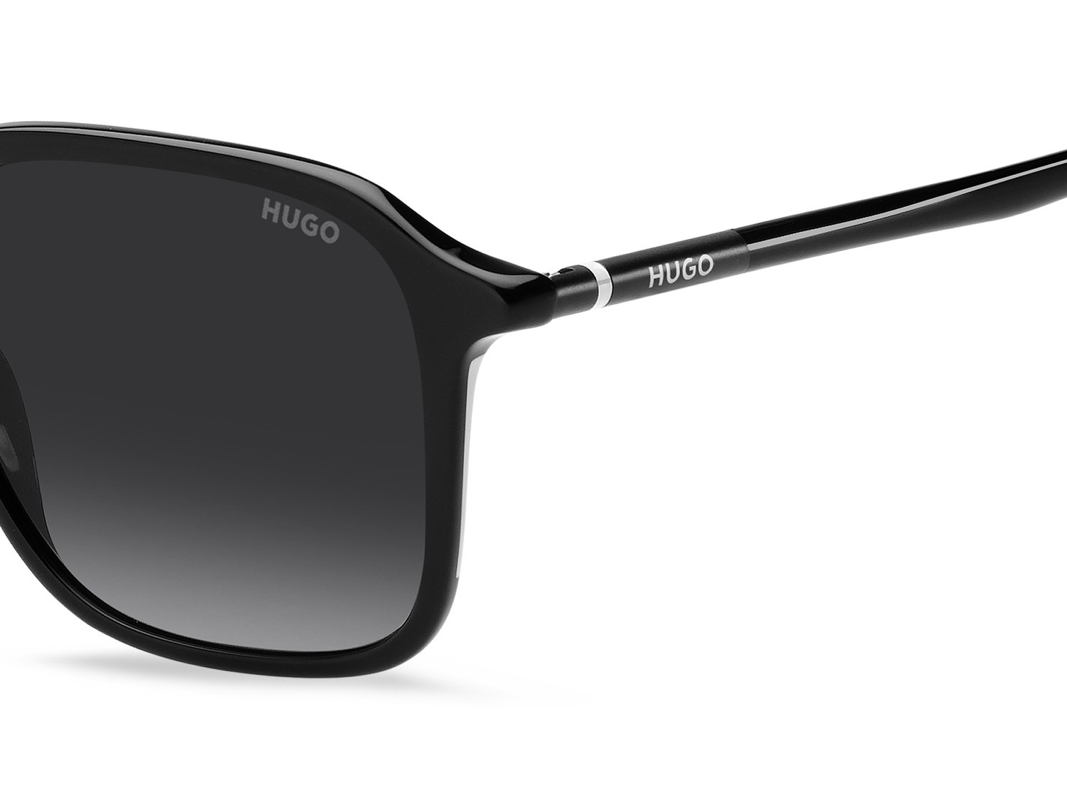 Sunglasses Hugo Hg 1347/S 207978 807 9O color black shape rectangle lenses dark grey shaded