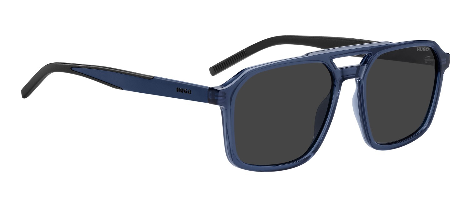 Sunglasses Hugo Hg 1335/S 207979 PJP IR color blue shape rectangle lenses grey
