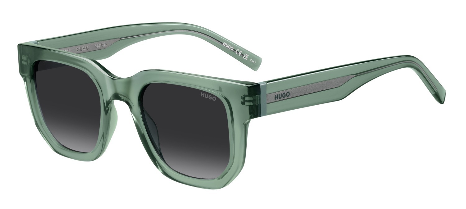 Sonnenbrillen Hugo Hg 1358/S 207983 1ED 9O farbe green form rechteckig gläser dark grey shaded