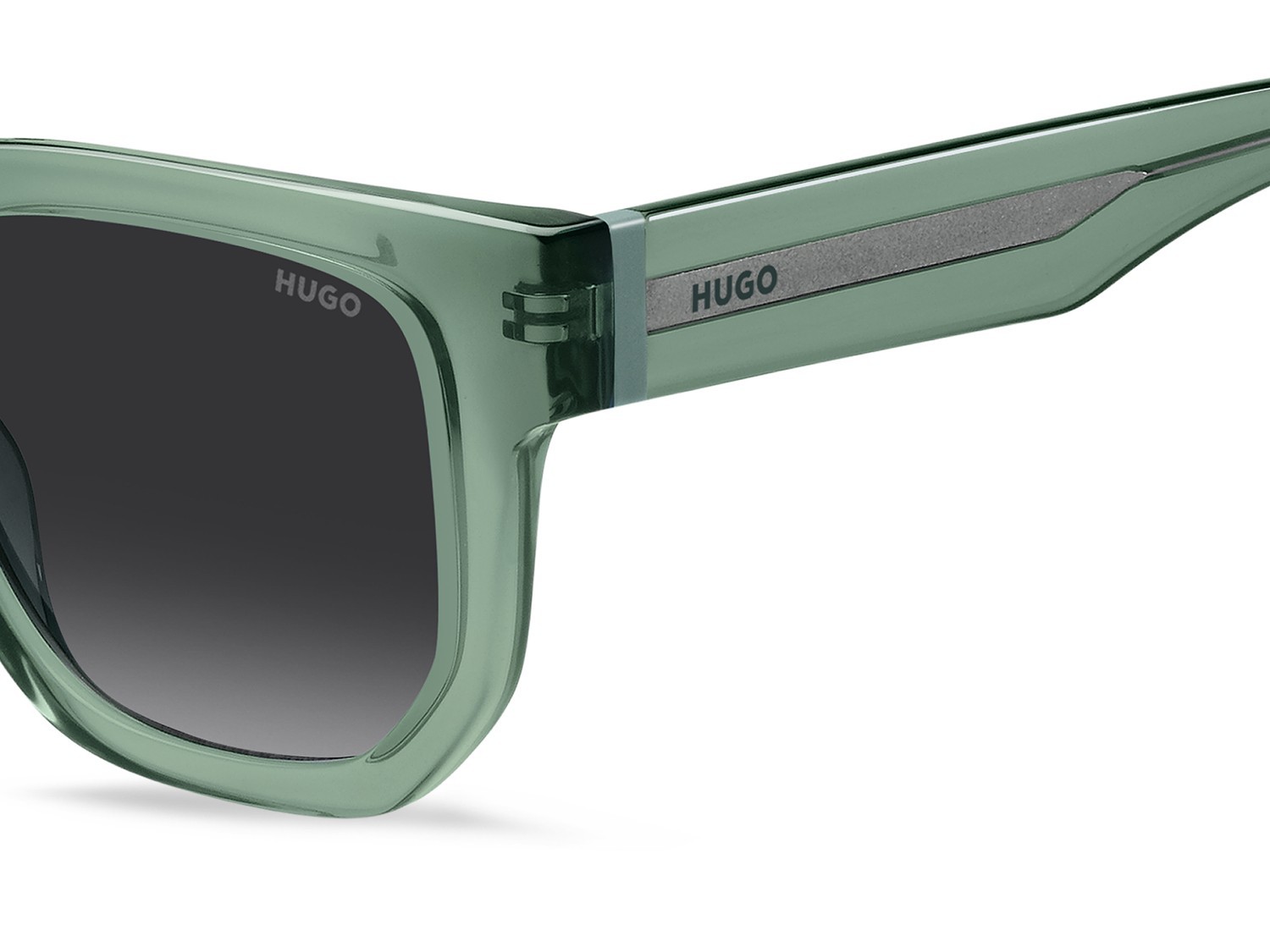 Sonnenbrillen Hugo Hg 1358/S 207983 1ED 9O farbe green form rechteckig gläser dark grey shaded