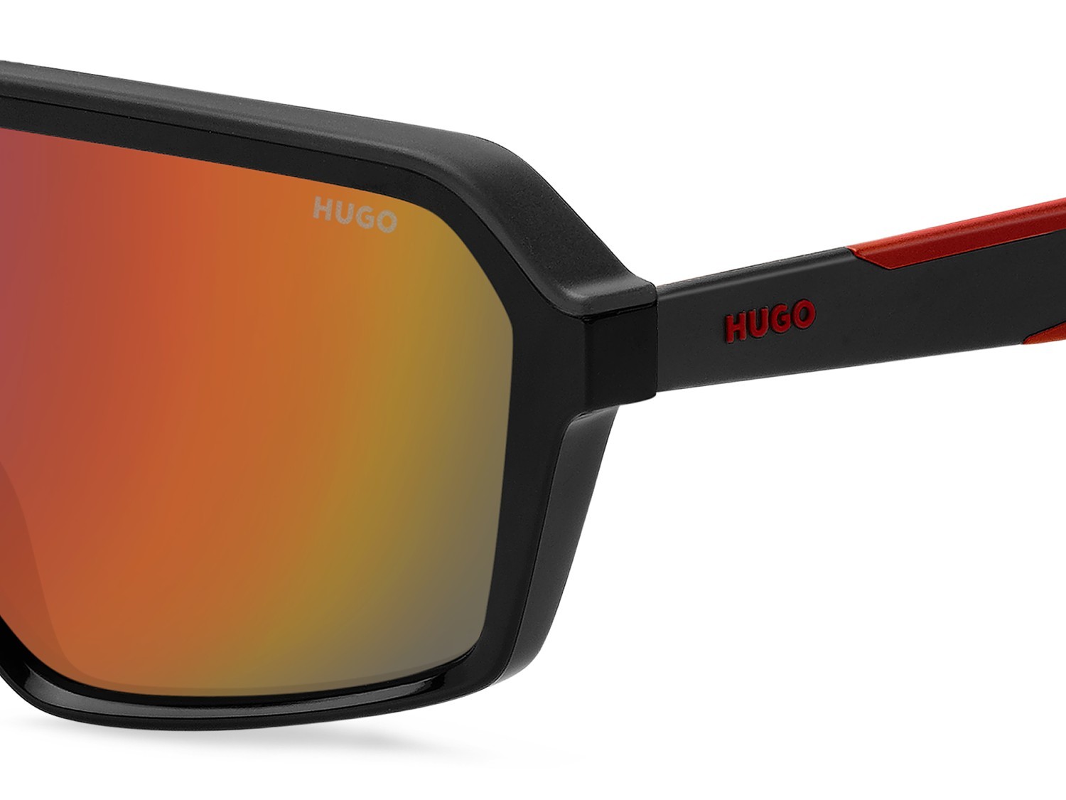 Sunglasses Hugo Hg 1334/G 207984 807 UW color black shape mask lenses orange multilayer