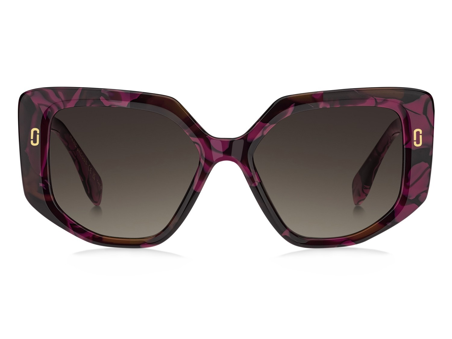 Sonnenbrillen Marc Jacobs Mj 1116/S 207985 I34 HA farbe marble burgundy form schmetterling gläser brown shaded