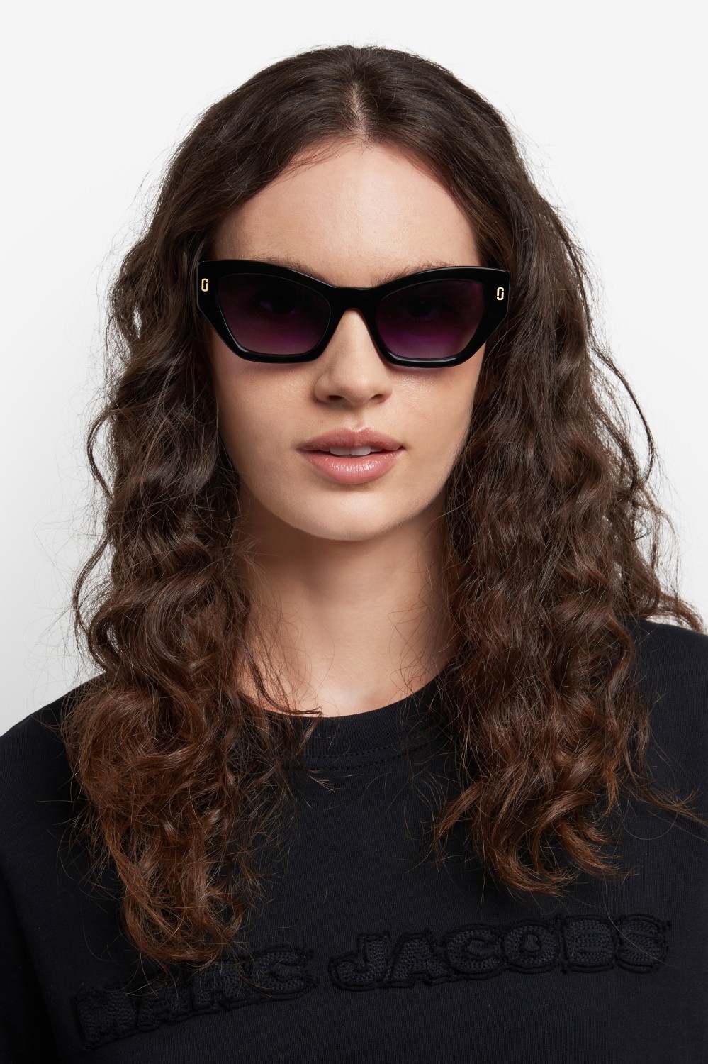 Occhiali da sole Marc Jacobs Mj 1117/S 207986 807 9O colore black forma rettangolare lenti dark grey shaded