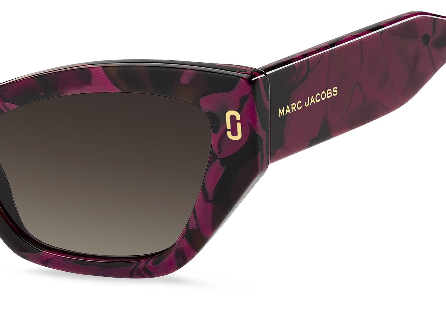 Sonnenbrillen Marc Jacobs Mj 1117/S 207986 I34 HA farbe marble burgundy form rechteckig gläser brown shaded