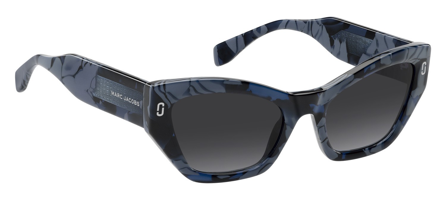 Sonnenbrillen Marc Jacobs Mj 1117/S 207986 NUM 9O farbe marble blue form rechteckig gläser dark grey shaded