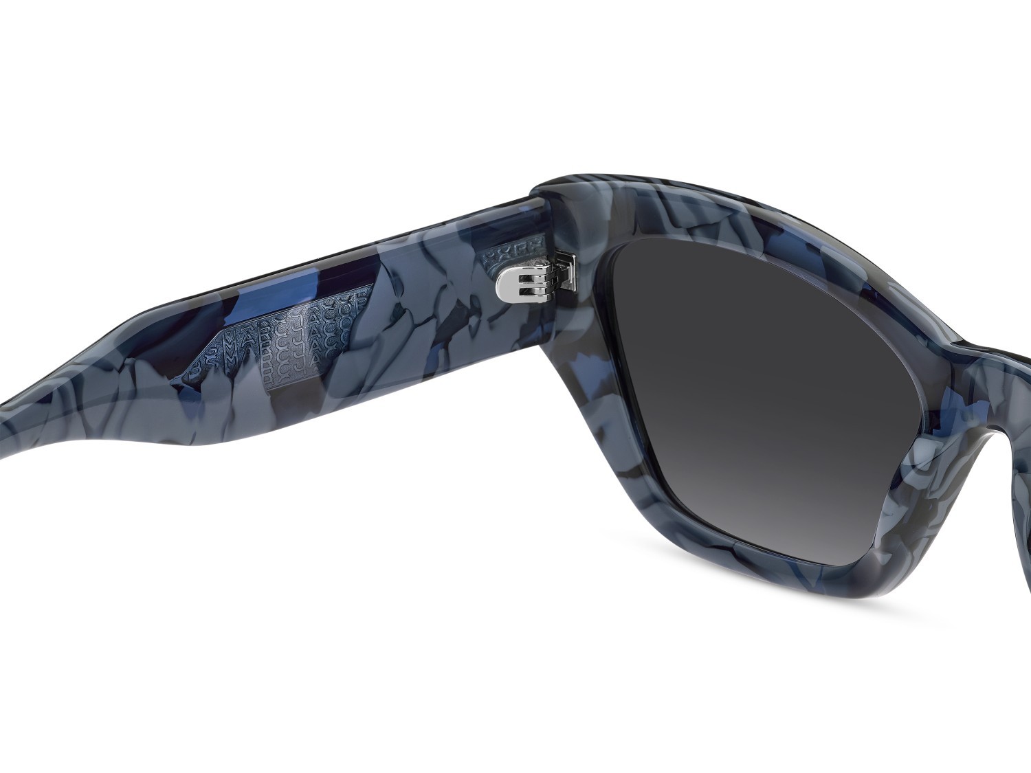 Sonnenbrillen Marc Jacobs Mj 1117/S 207986 NUM 9O farbe marble blue form rechteckig gläser dark grey shaded