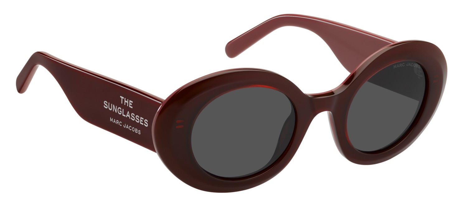 Sonnenbrillen Marc Jacobs 799/S 207987 C8C IR farbe burgundy red form rund gläser grey