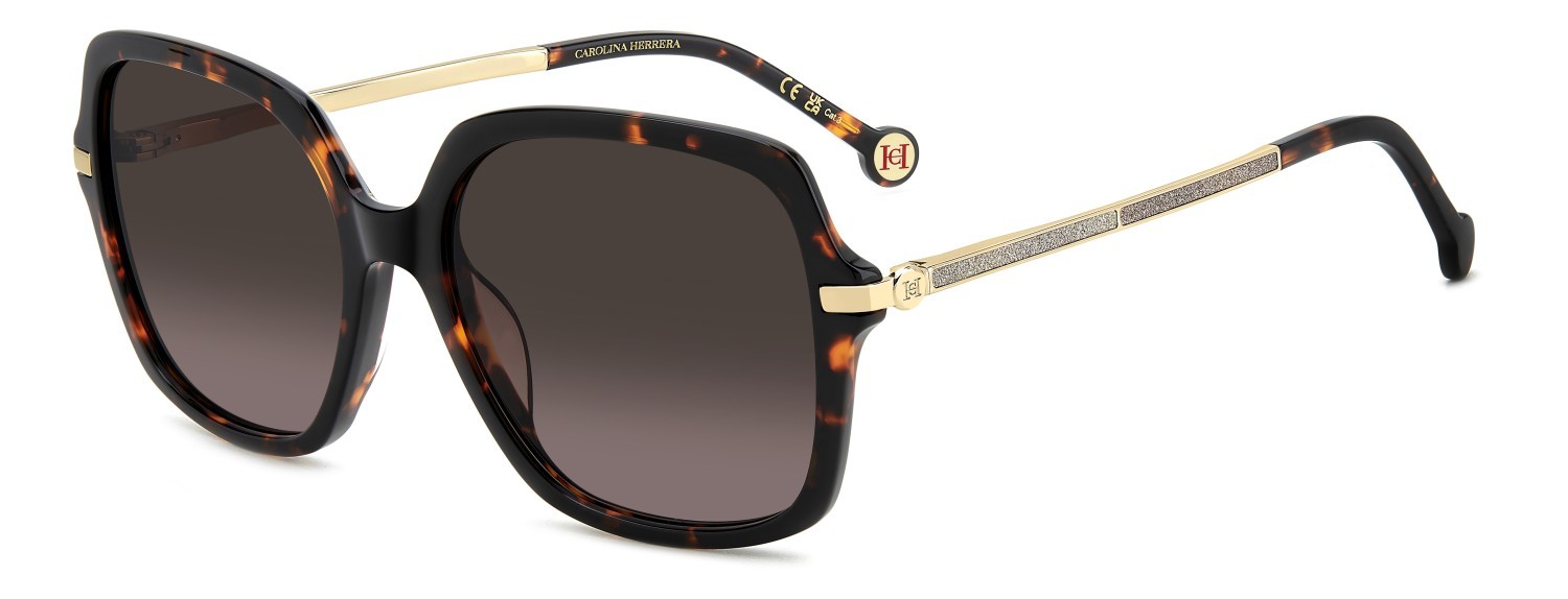 Occhiali da sole Carolina Herrera Her 0285/G 207988 086 HA colore havana forma quadrato lenti brown shaded