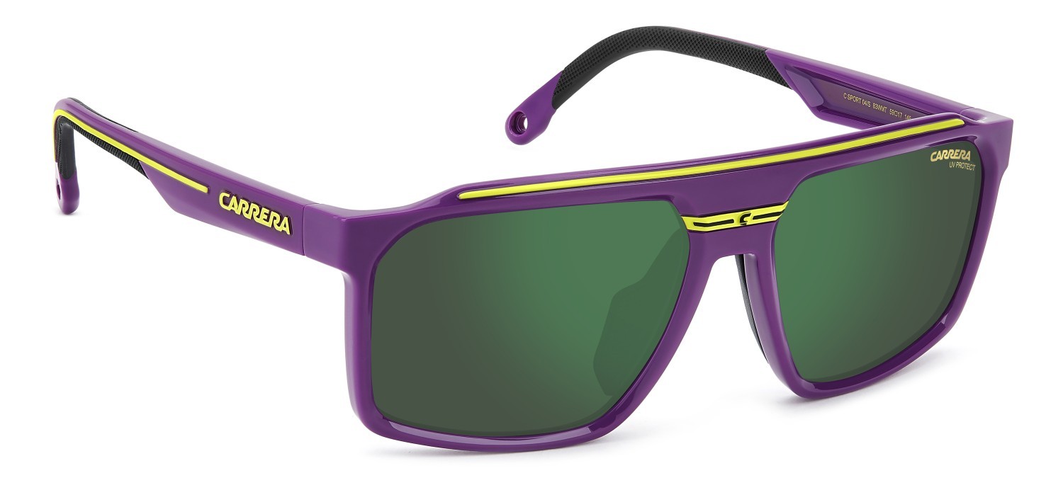 Sonnenbrillen Carrera C Sport 04/S 207989 83W MT farbe violet yellow form rechteckig gläser green mirror