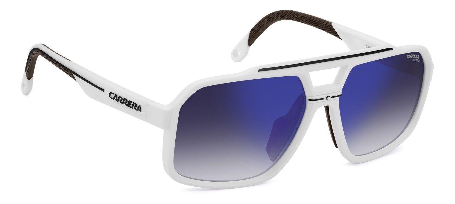 Sonnenbrillen Carrera C Sport 03/S 207991 6HT KM farbe matte white form rechteckig gläser grey mirror shaded