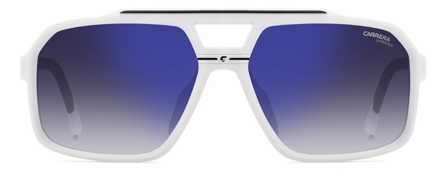 Sonnenbrillen Carrera C Sport 03/S 207991 6HT KM farbe matte white form rechteckig gläser grey mirror shaded
