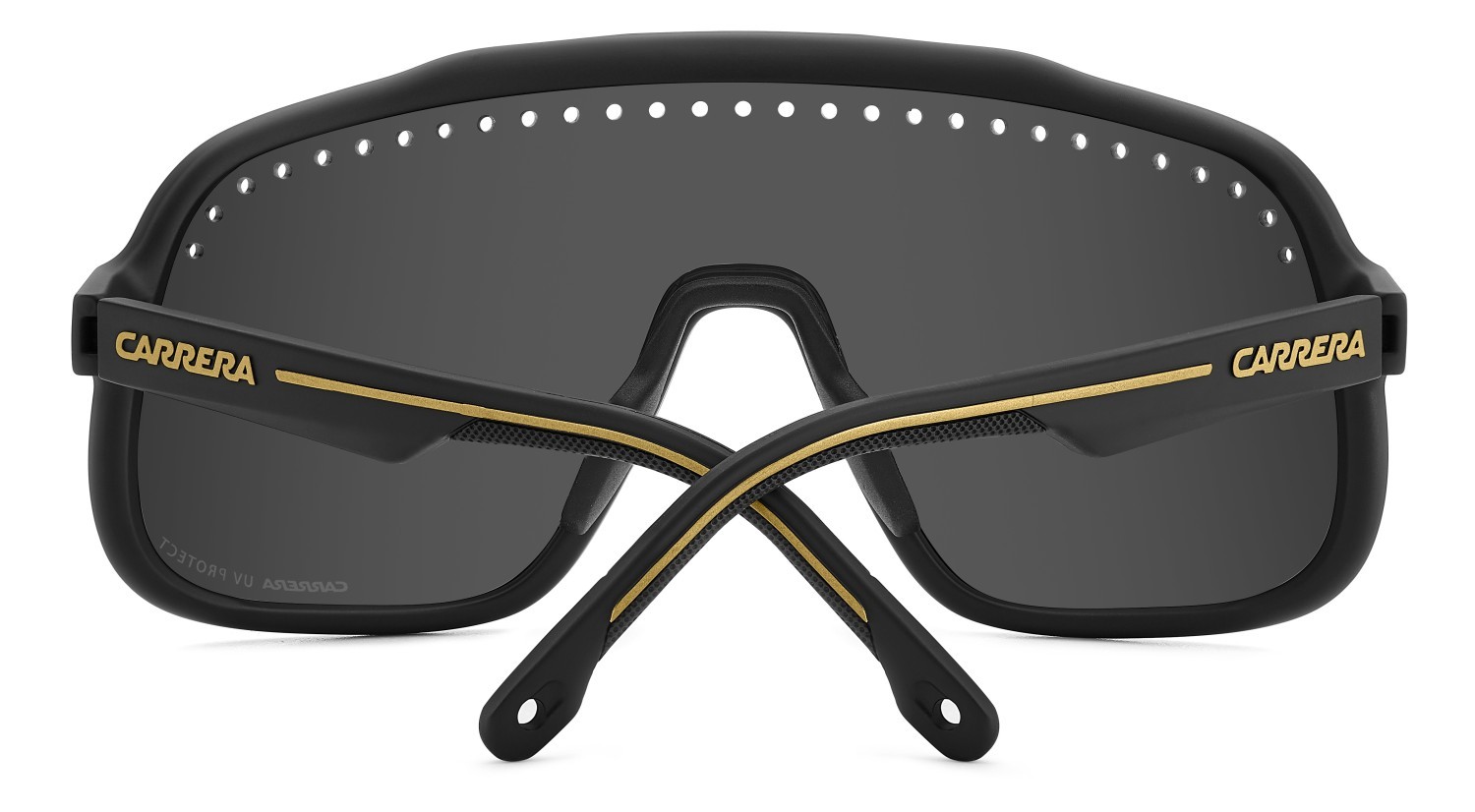Sunglasses Carrera C Sport 02/S 207992 I46 IR color matte black gold shape mask lenses grey
