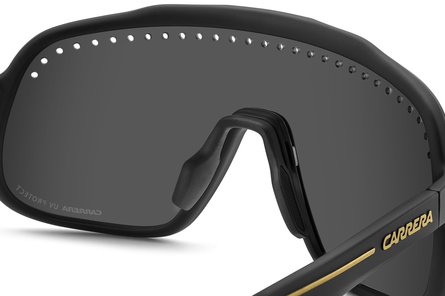 Sunglasses Carrera C Sport 02/S 207992 I46 IR color matte black gold shape mask lenses grey