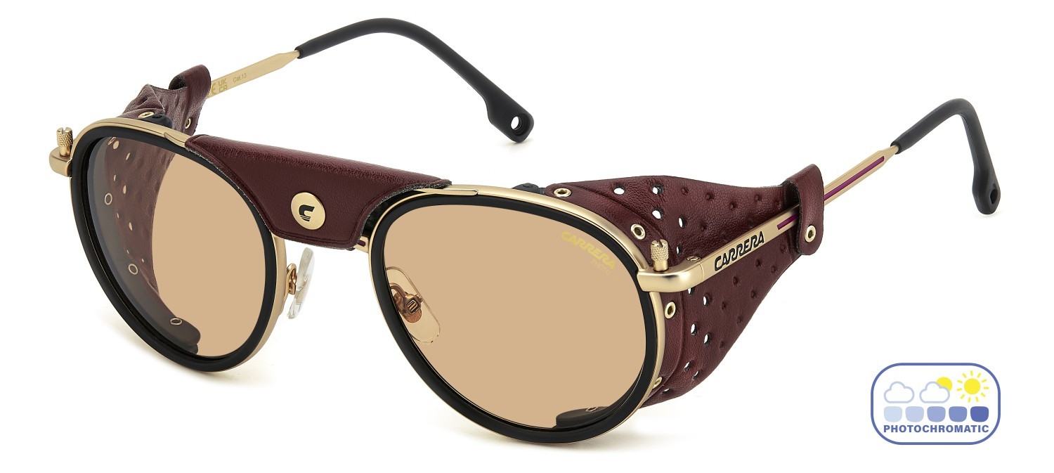 Occhiali da sole Carrera C Sport 05/S 207993 NOA N8 colore gold burgundy forma pantos lenti orange photochromatic