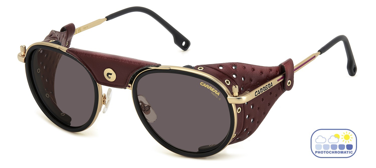 Occhiali da sole Carrera C Sport 05/S 207993 NOA N8 colore gold burgundy forma pantos lenti orange photochromatic