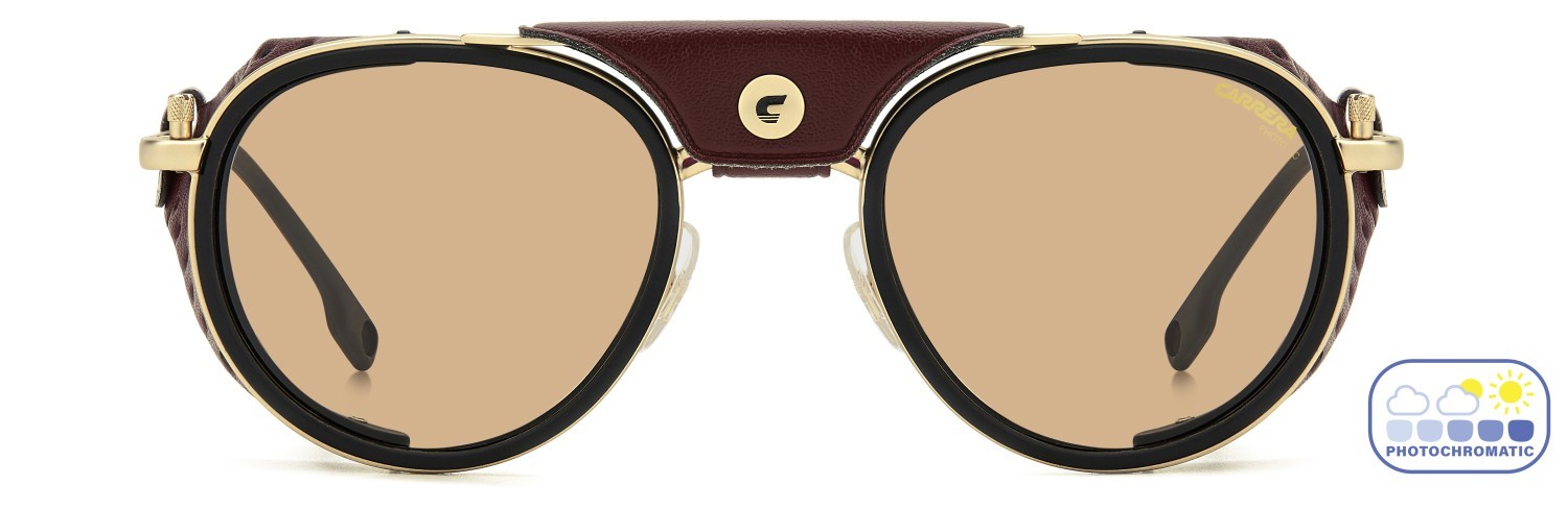 Occhiali da sole Carrera C Sport 05/S 207993 NOA N8 colore gold burgundy forma pantos lenti orange photochromatic