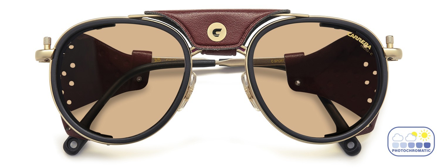 Occhiali da sole Carrera C Sport 05/S 207993 NOA N8 colore gold burgundy forma pantos lenti orange photochromatic