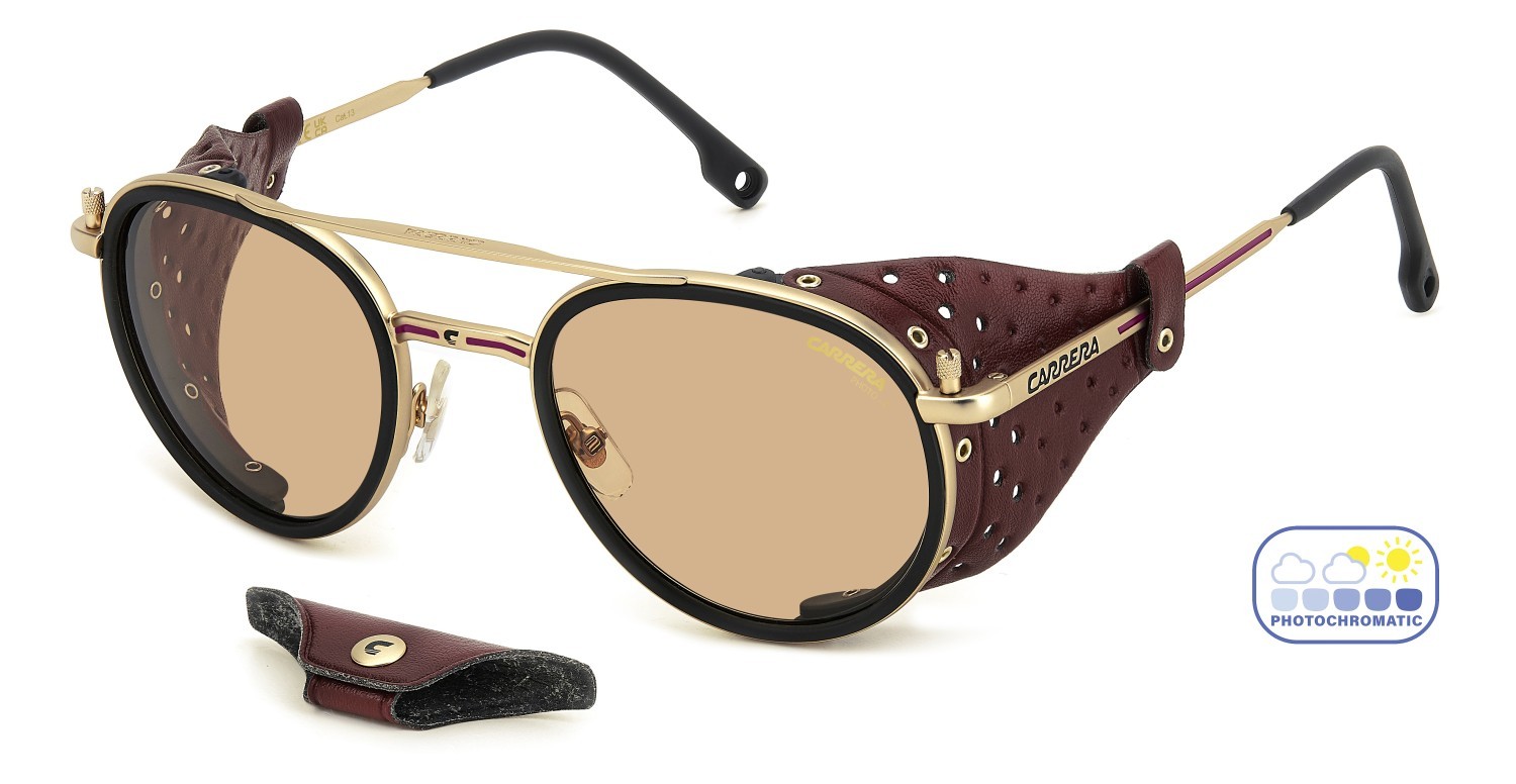 Occhiali da sole Carrera C Sport 05/S 207993 NOA N8 colore gold burgundy forma pantos lenti orange photochromatic