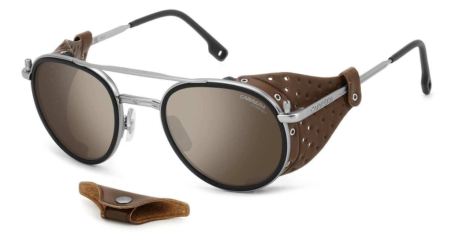 Occhiali da sole Carrera C Sport 05/S 207993 R81 T4 colore matte ruthenium forma pantos lenti silver mirror