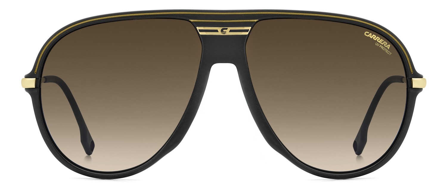Occhiali da sole Carrera C Sport 06/S 207994 I46 86 colore matte black gold forma aviator lenti black brown green antireflex