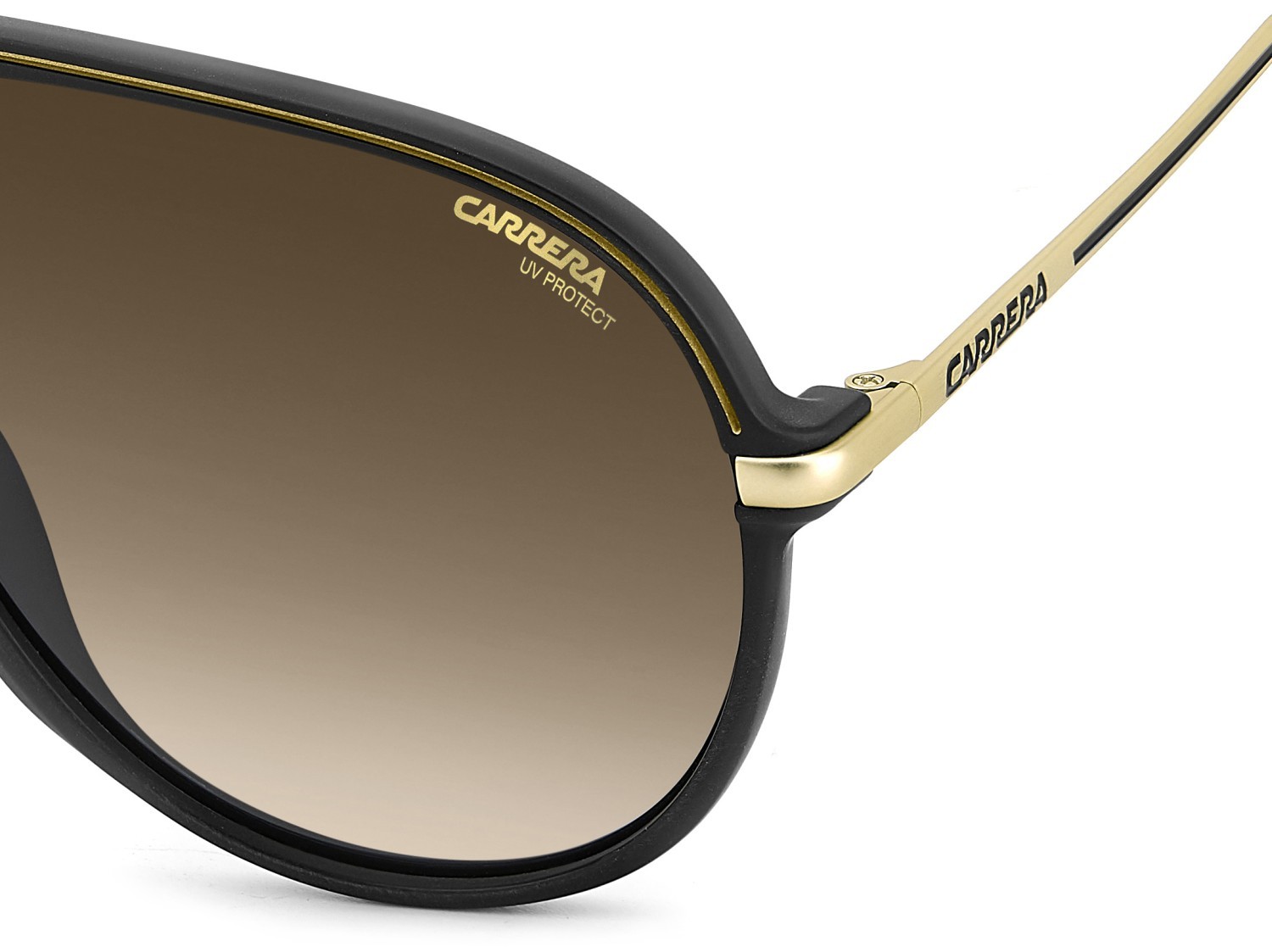 Occhiali da sole Carrera C Sport 06/S 207994 I46 86 colore matte black gold forma aviator lenti black brown green antireflex