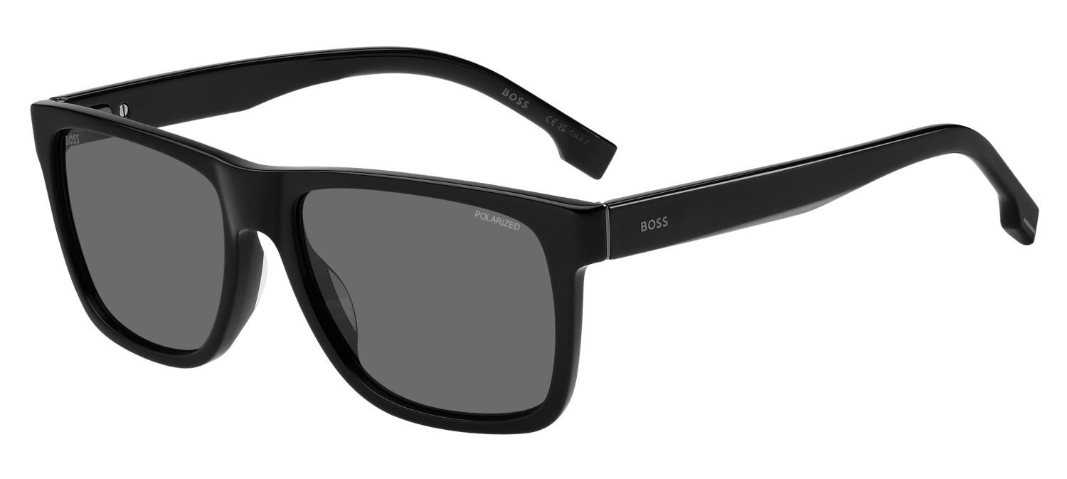 Occhiali da sole Hugo Boss 1759/G 207995 807 M9 colore black forma rettangolare lenti grey polarized