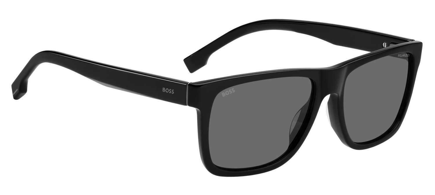 Occhiali da sole Hugo Boss 1759/G 207995 807 M9 colore black forma rettangolare lenti grey polarized