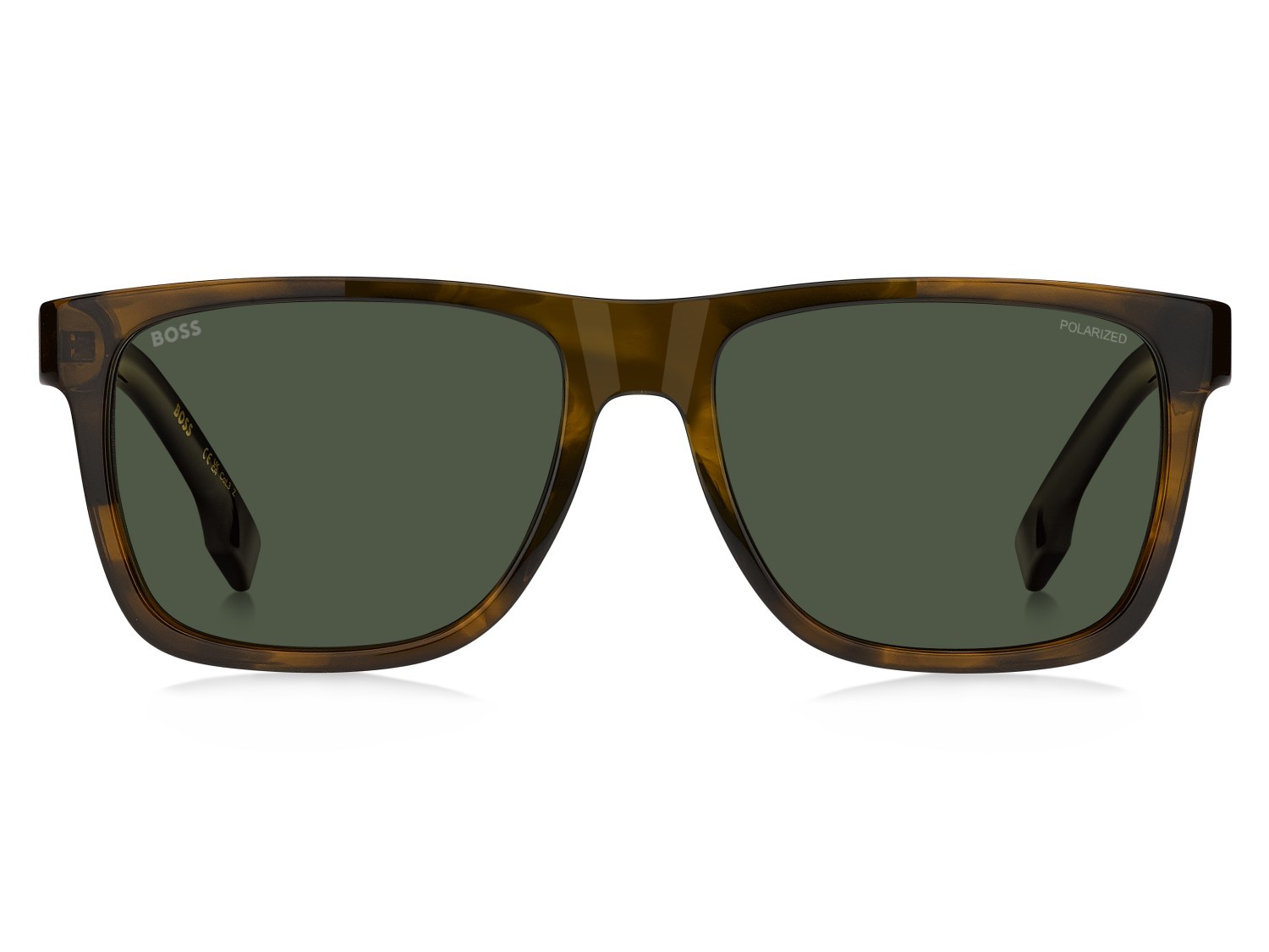 Sunglasses Hugo Boss 1759/G 207995 EX4 UC color brown horn shape rectangle lenses green polarized