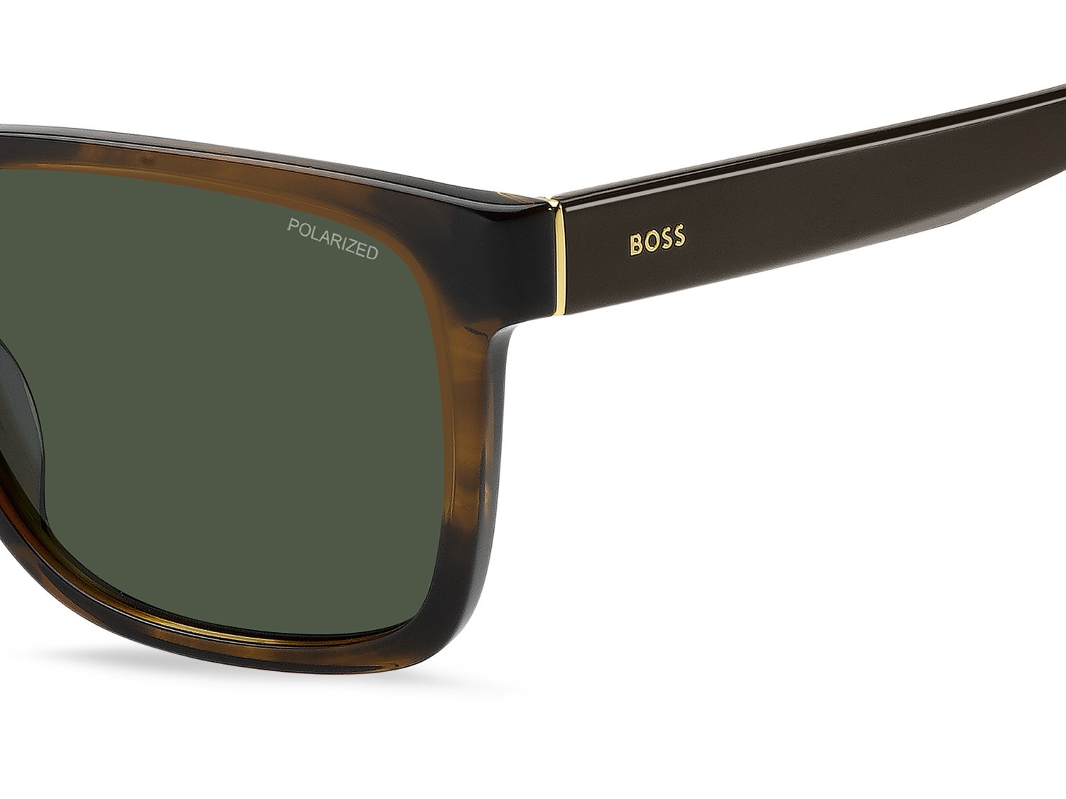 Sunglasses Hugo Boss 1759/G 207995 EX4 UC color brown horn shape rectangle lenses green polarized