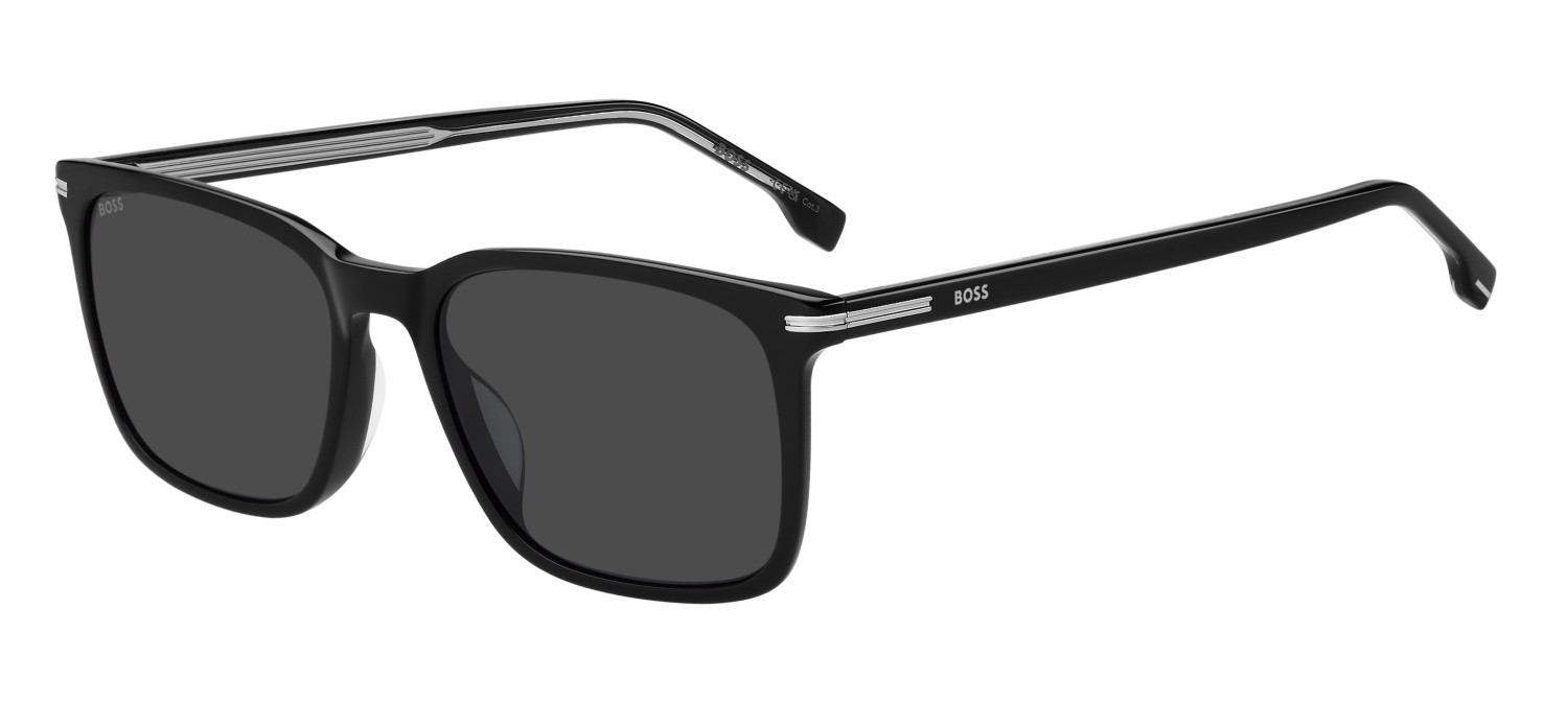 Occhiali da sole Hugo Boss 1749/G 207997 807 IR colore black forma rettangolare lenti grey