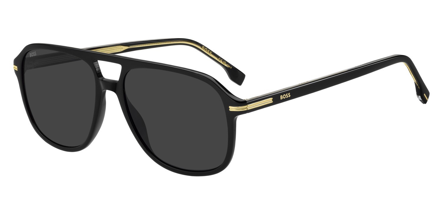 Occhiali da sole Hugo Boss 1751/S 207999 807 IR colore black forma quadrato lenti grey