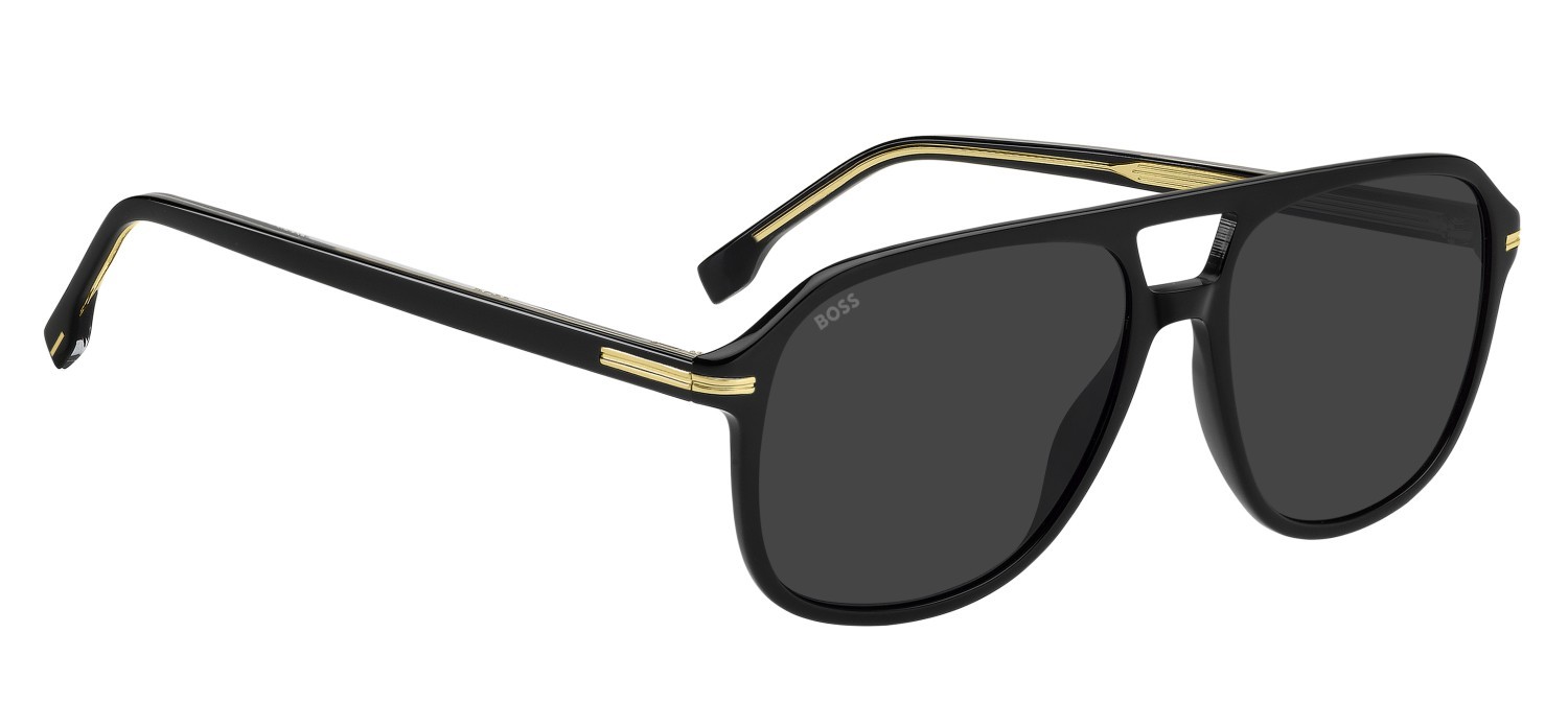 Occhiali da sole Hugo Boss 1751/S 207999 807 IR colore black forma quadrato lenti grey