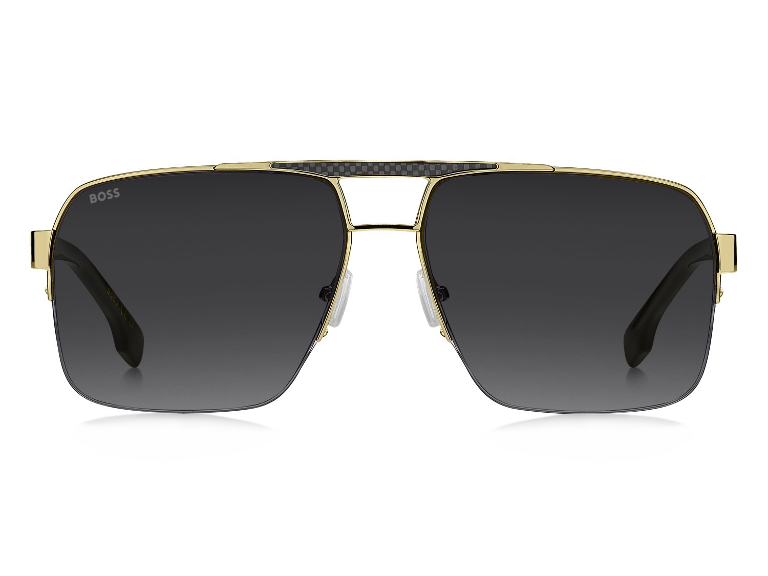 Occhiali da sole Hugo Boss 1767/S 208010 J5G 9O colore gold forma quadrato lenti dark grey shaded