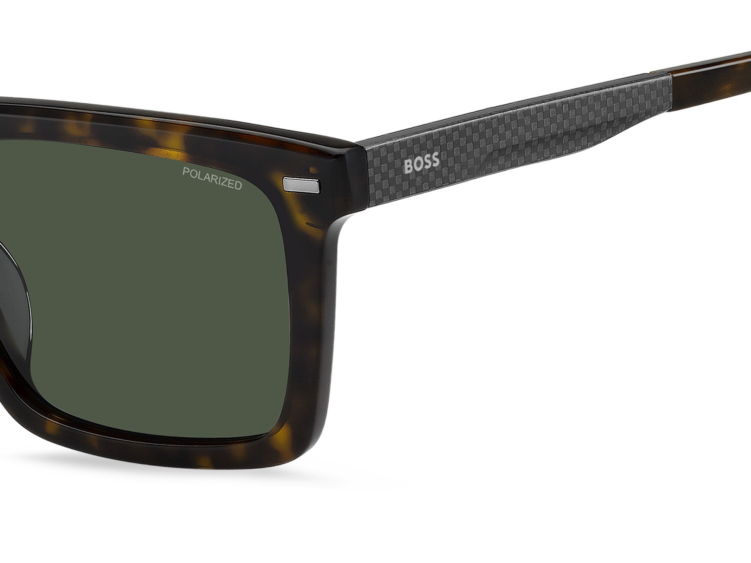 Occhiali da sole Hugo Boss 1765/G 208011 086 UC colore havana forma rettangolare lenti green polarized