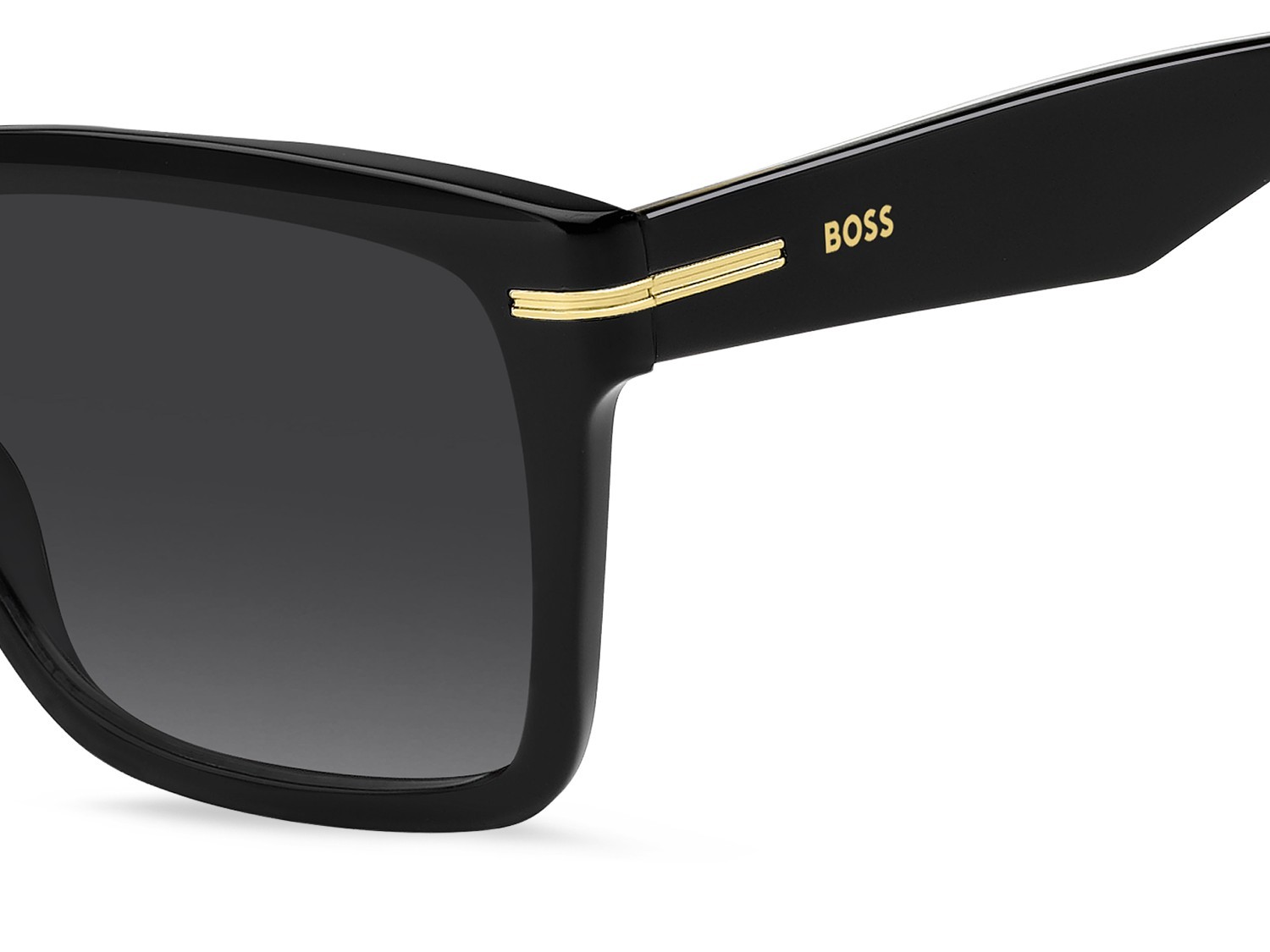 Sunglasses Hugo Boss 1745/S 208012 807 1I color black shape rectangle lenses brown sol-x