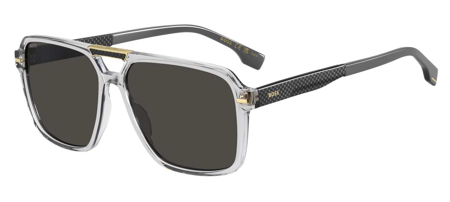 Occhiali da sole Hugo Boss 1766/S 208013 KB7 IR colore grey forma quadrato lenti grey