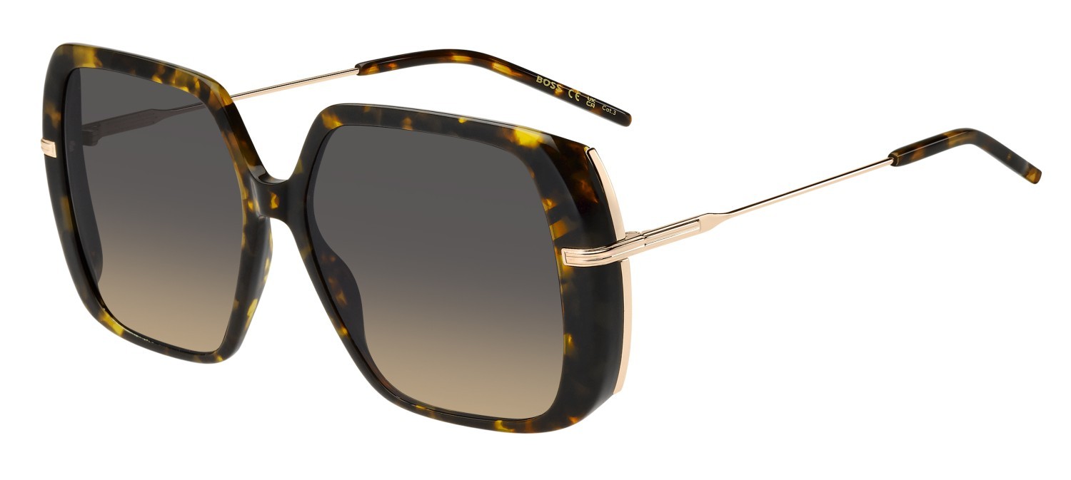 Sunglasses Hugo Boss 1782/S 208017 2IK PR color havana gold shape square lenses grey brown doubleshade
