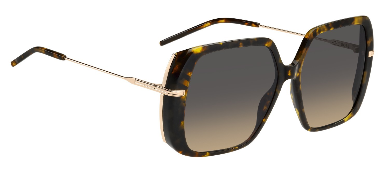 Sunglasses Hugo Boss 1782/S 208017 2IK PR color havana gold shape square lenses grey brown doubleshade