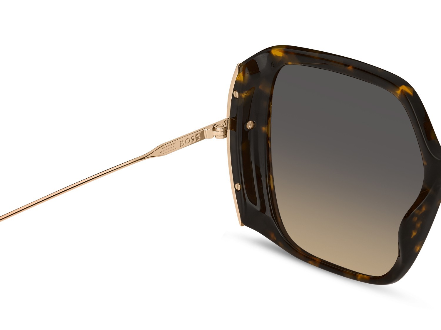 Sunglasses Hugo Boss 1782/S 208017 2IK PR color havana gold shape square lenses grey brown doubleshade