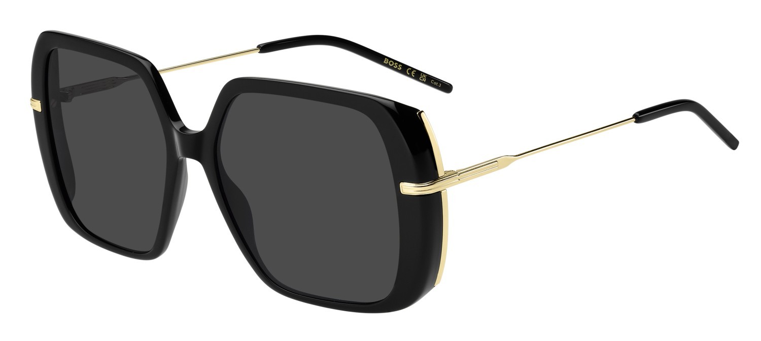 Sunglasses Hugo Boss 1782/S 208017 2M2 IR color black gold shape square lenses grey