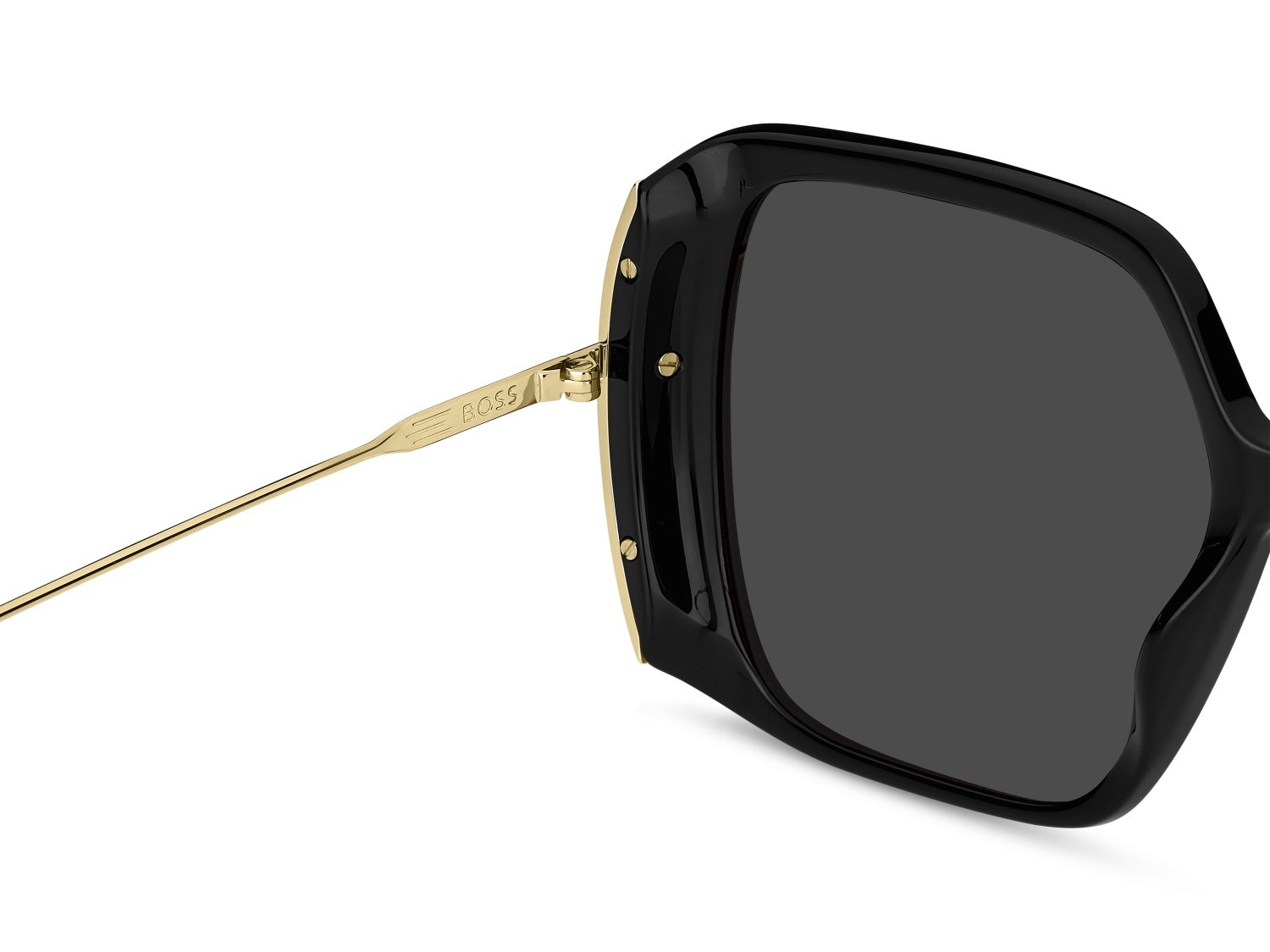 Sunglasses Hugo Boss 1782/S 208017 2M2 IR color black gold shape square lenses grey