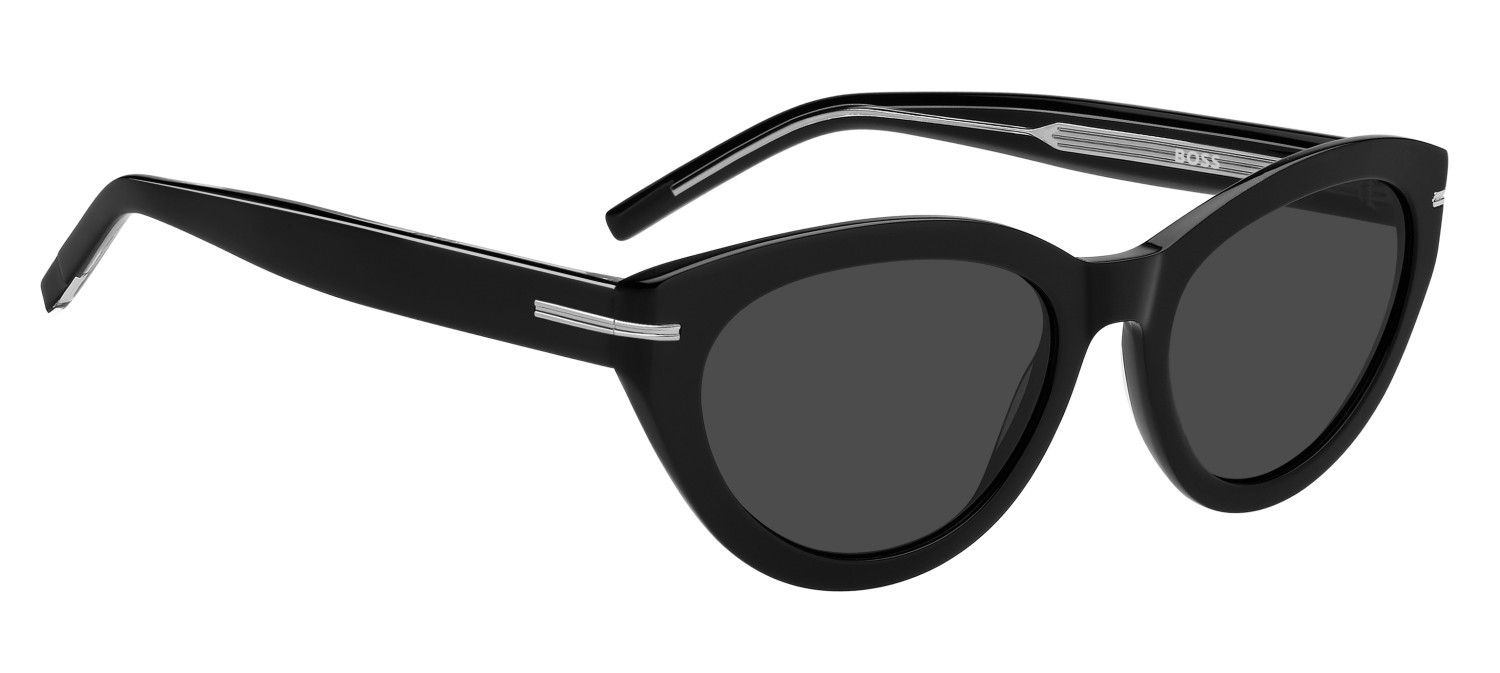 Occhiali da sole Hugo Boss 1779/S 208018 807 IR colore black forma ovale lenti grey