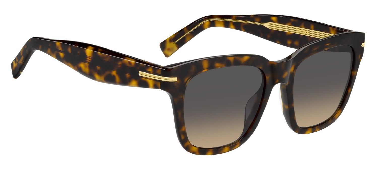 Occhiali da sole Hugo Boss 1778/G 208019 086 PR colore havana forma rettangolare lenti grey brown doubleshade