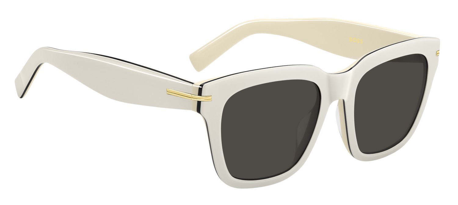 Sonnenbrillen Hugo Boss 1778/G 208019 CCP IR farbe white black form rechteckig gläser grey