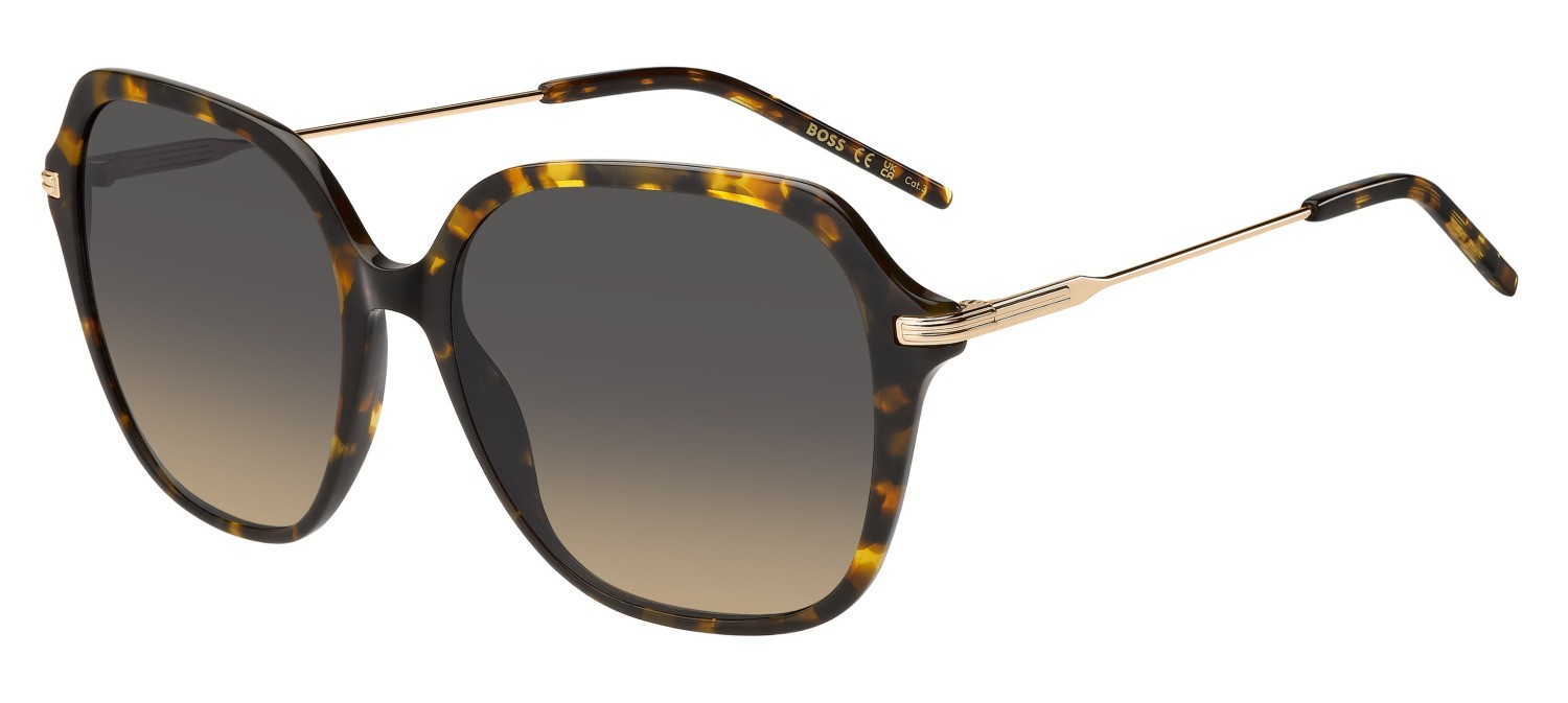 Sunglasses Hugo Boss 1781/S 208020 2IK PR color havana gold shape square lenses grey brown doubleshade