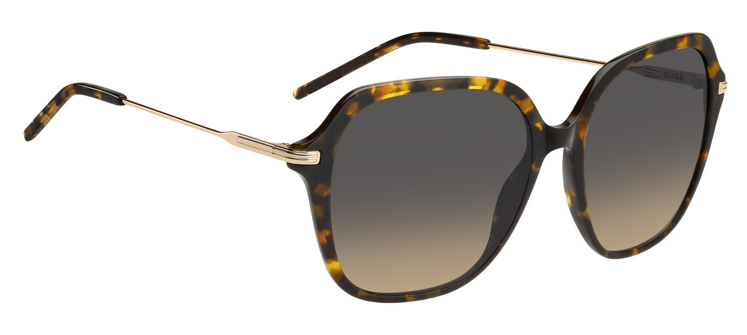 Sunglasses Hugo Boss 1781/S 208020 2IK PR color havana gold shape square lenses grey brown doubleshade