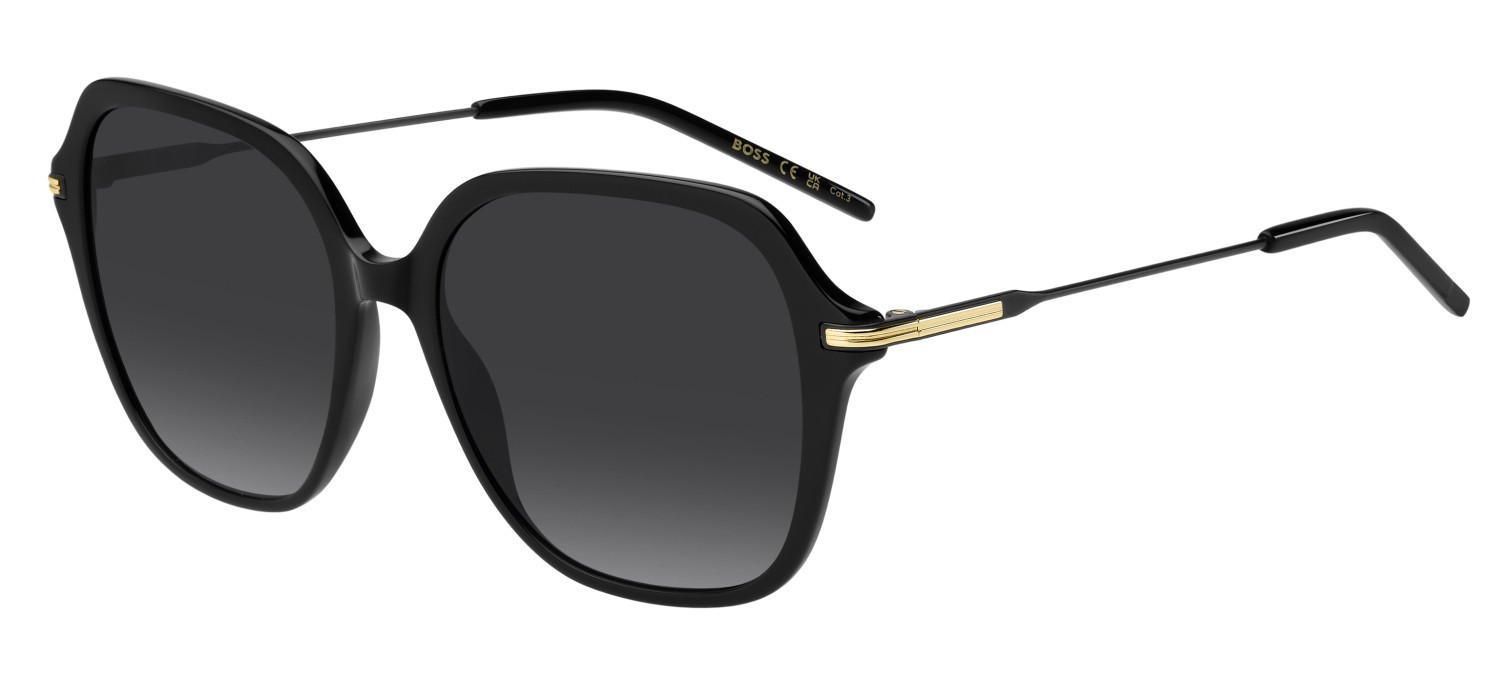 Occhiali da sole Hugo Boss 1781/S 208020 807 9O colore black forma quadrato lenti dark grey shaded
