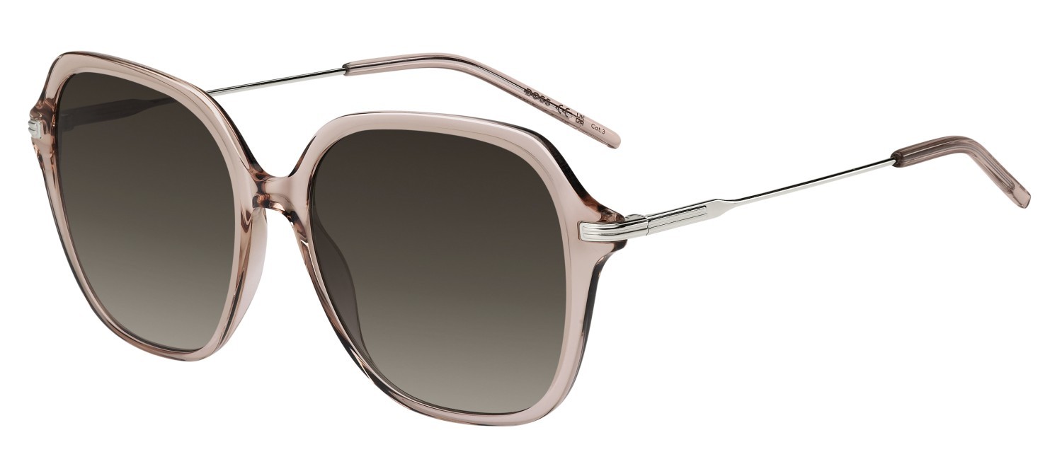 Occhiali da sole Hugo Boss 1781/S 208020 8KB HA colore pink palladium forma quadrato lenti brown shaded